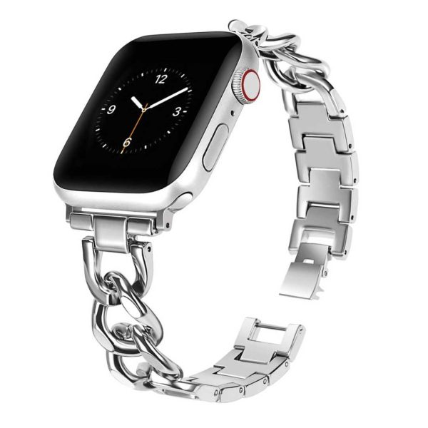 Bracelet Apple Watch acier luxe femme Argent