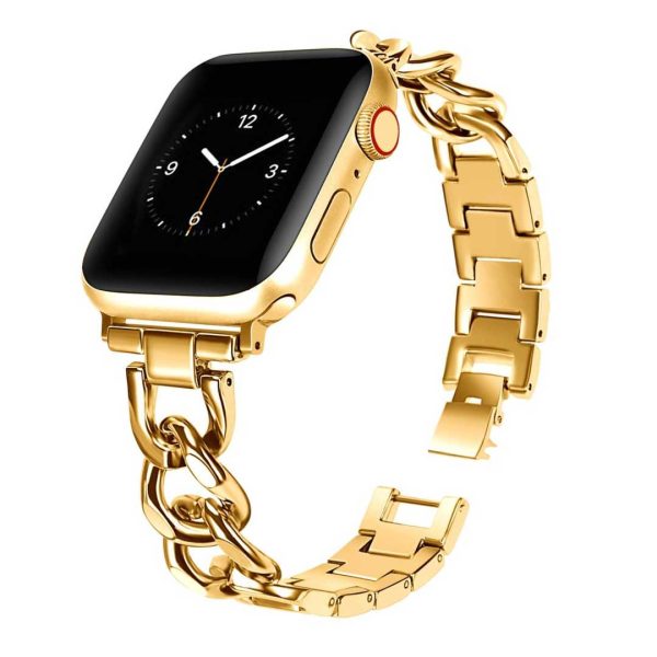 Bracelet Apple Watch acier luxe femme Or