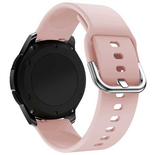 Bracelet Smartwatch 20mm silicone Rose Argent