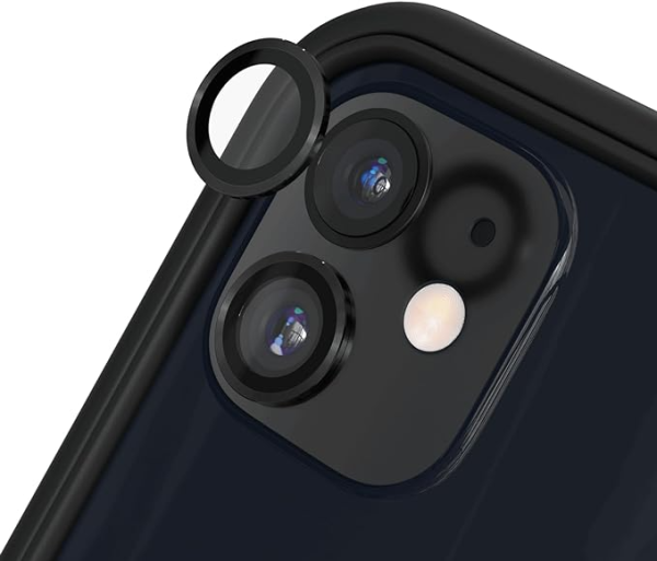 Lentilles de protection pour caméra arrière iPhone 11 / 12 mini / 12 Noir