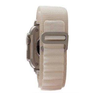 Bracelet Apple Watch Nylon alpine Blanc
