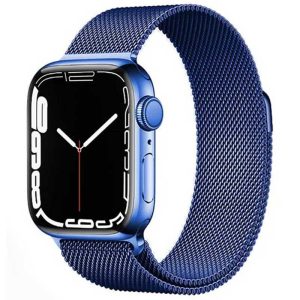 Bracelet Apple Watch Boucle milanaise Bleu dakar