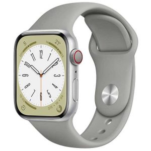 Bracelet Apple Watch Silicone Sport Gris clair dakar