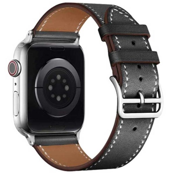 Bracelet Apple Watch Cuir Noir dakar