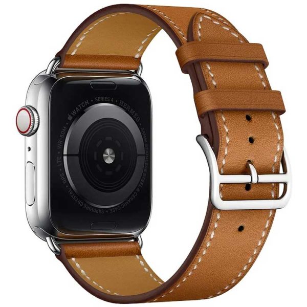 Bracelet Apple Watch en Cuir Marron dakar