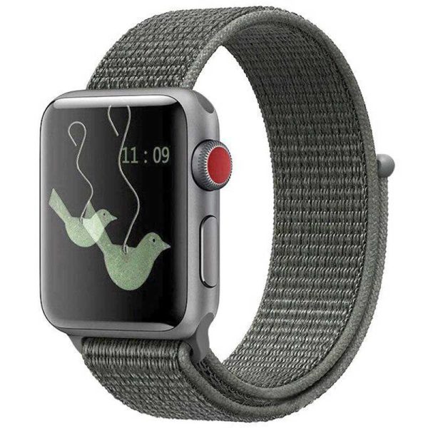 Bracelet Apple Watch Nylon sport Gris vert dakar