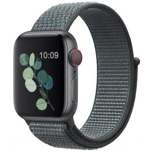 Bracelet Apple Watch Nylon sport Gris tempête dakar