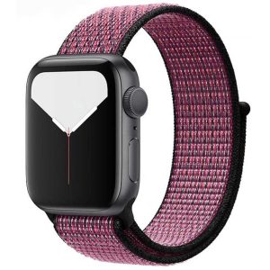 Bracelet Apple Watch Nylon sport Prune rose dakar