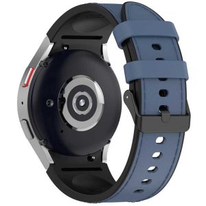 Bracelet Samsung Galaxy Watch 6 en Cuir et silicone Bleu dakar