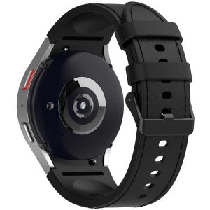 Bracelet Samsung Galaxy Watch 6 en Cuir et silicone Noir dakar