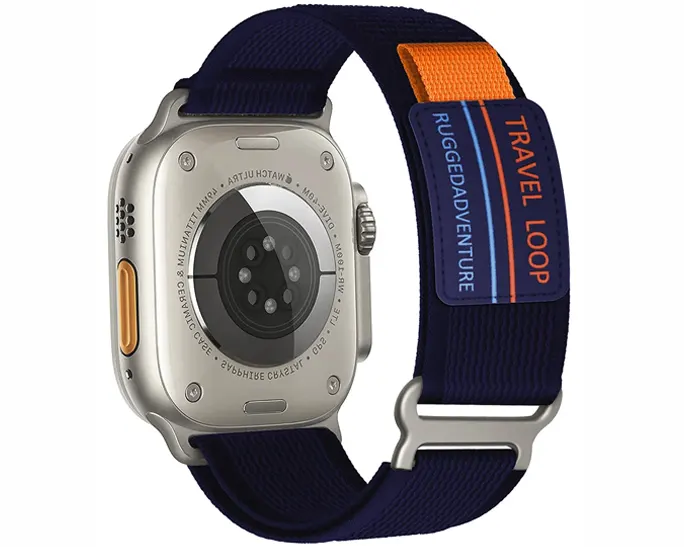 Bracelet Apple Watch en Nylon Travel Loop Bleu Minuit